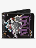 Teenage Mutant Ninja Turtles Tough Group Pose and Enemies Bifold Wallet
