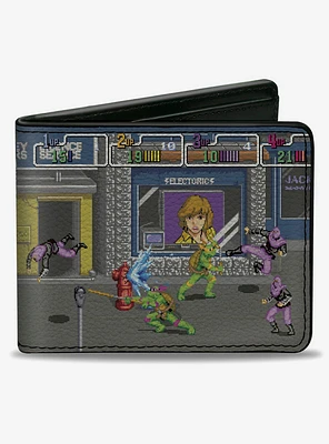 Teenage Mutant Ninja Turtles Battle Purple Soldier Arcade Bifold Wallet
