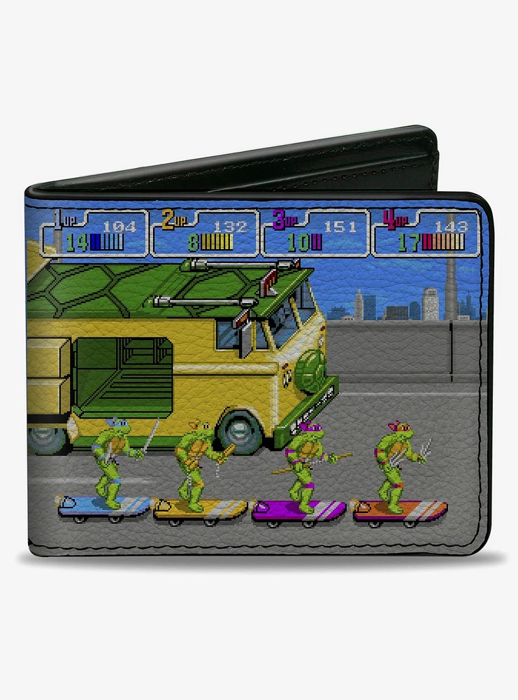 Teenage Mutant Ninja Turtles Skating Party Van Arcade Bifold Wallet