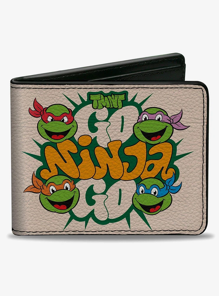 Teenage Mutant Ninja Turtles Go Ninja Go Faces Bifold Wallet