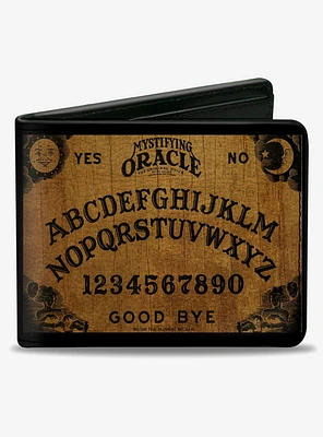 Ouija Board Replica Black Wood Grain Bifold Wallet