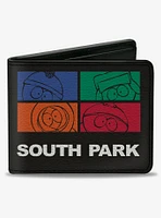 South Park Boys Face Blocks and Text Bifold Wallet