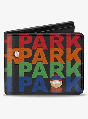 South Park Text Stripe and Characters Bifold Wallet
