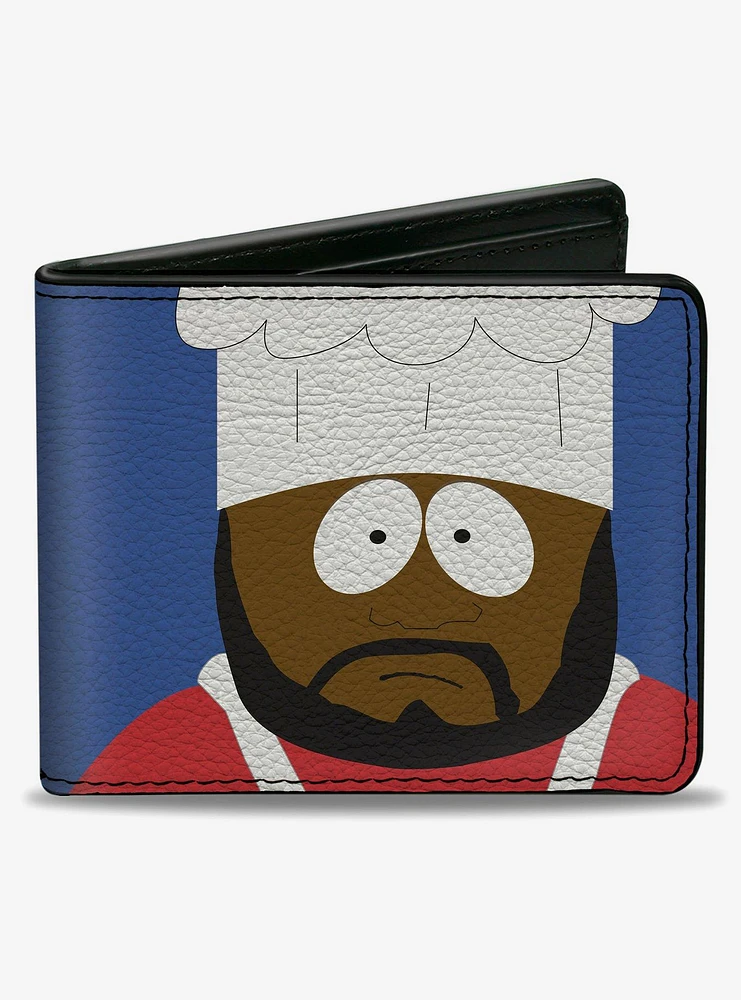 South Park Chef Pose and Text Blue Bifold Wallet