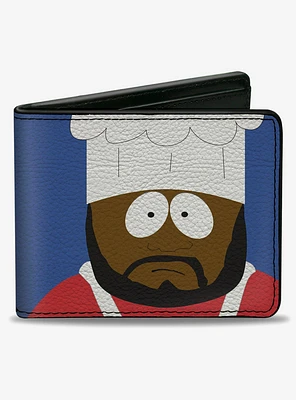 South Park Chef Pose and Text Blue Bifold Wallet