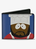 South Park Chef Pose and Text Blue Bifold Wallet