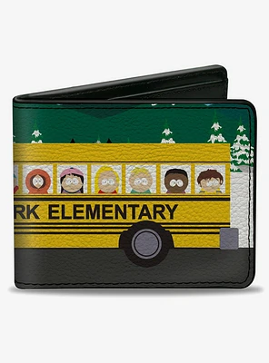 South Park Elementary School Bus Character Group Scene Bifold Wallet