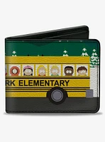 South Park Elementary School Bus Character Group Scene Bifold Wallet