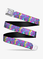 Furby Purple Dancing Pose Collage Seatbelt Buckle Belt