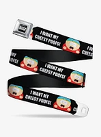 South Park Cartman I Want My Cheesy Poofs Pose Seatbelt Buckle Belt