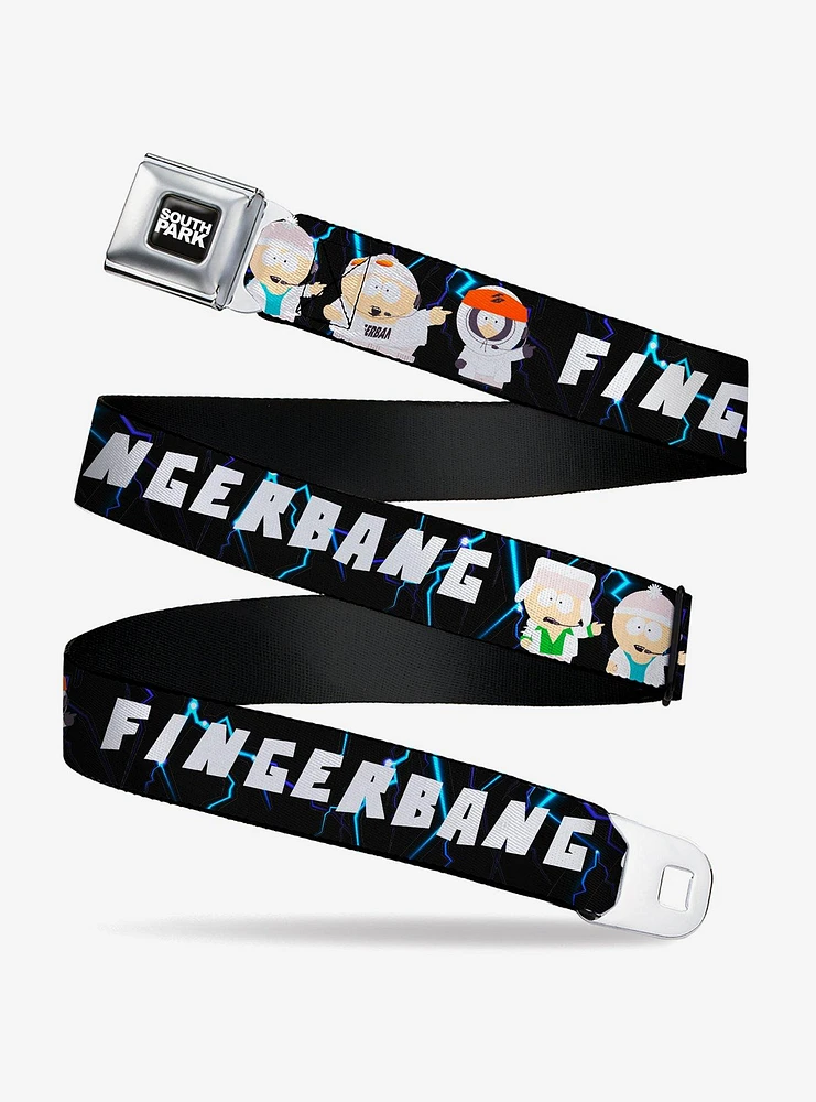 South Park Boy Band Fingerbang Lightning Pose Seatbelt Buckle Belt