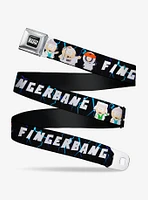 South Park Boy Band Fingerbang Lightning Pose Seatbelt Buckle Belt