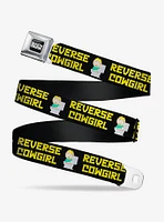 South Park Butters Reverse Cowgirl Toilet Pose Seatbelt Buckle Belt
