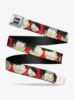 South Park Goth Kids Expressions Seatbelt Buckle Belt