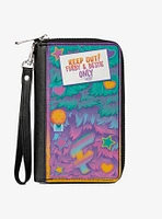 Furby Keep Out Furby & Bestie Only Fur Icons Zip Around Wallet