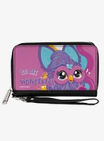 Furby Purple Furby You Are Wonderful Running Pose Zip Around Wallet
