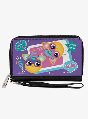 Furby Furbmoji Bffs Pose and Quotes Zip Around Wallet