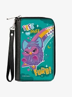 Furby Purple Furby Free Your Inner Furb Rainbow Zip Around Wallet