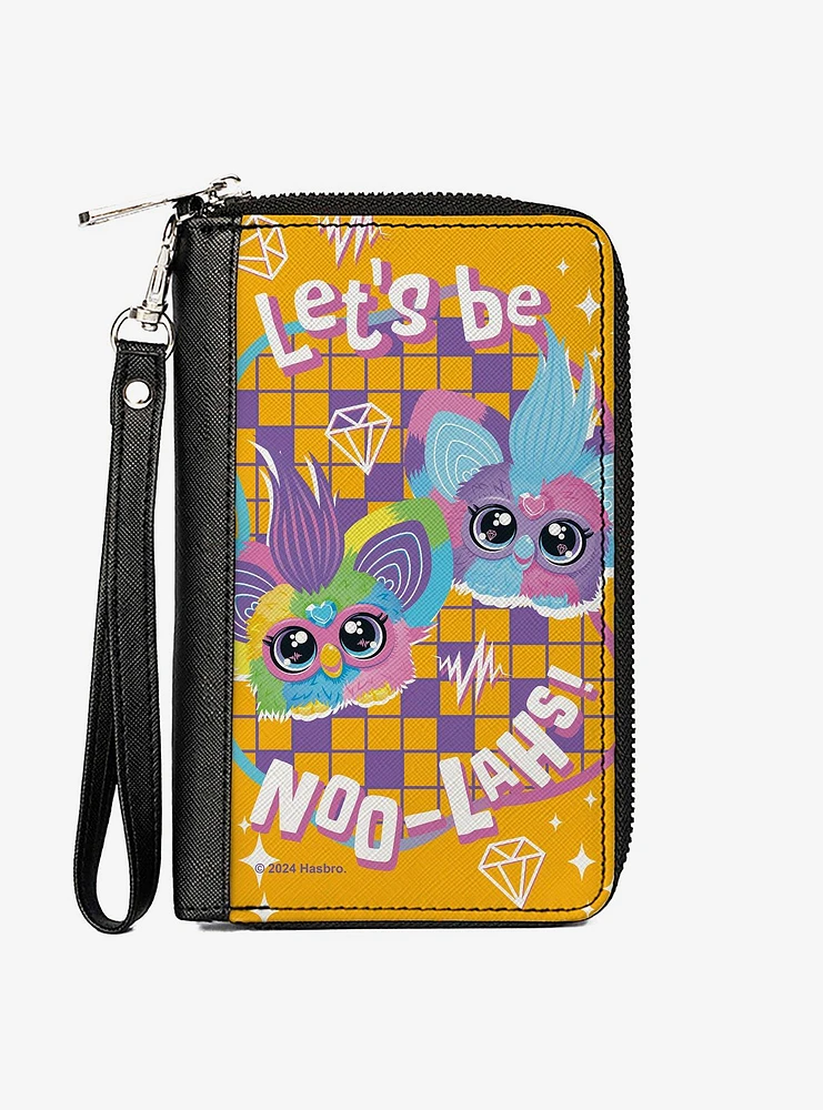 Furby Furblets Ray Vee and Luv Lee Lets Be Noo Lahs Pose Zip Around Wallet