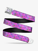 Furby and Furblets Galaxy Grid Collage Seatbelt Buckle Belt