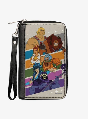 Masters of the Universe Character Stripe Poses Zip Around Wallet