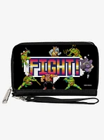Teenage Mutant Ninja Turtles and Villains Arcade Fight Pose Zip Around Wallet