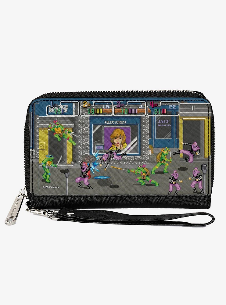 Teenage Mutant Ninja Turtles Battle Purple Soldier Arcade Zip Around Wallet