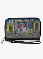 Teenage Mutant Ninja Turtles Battle Purple Soldier Arcade Zip Around Wallet