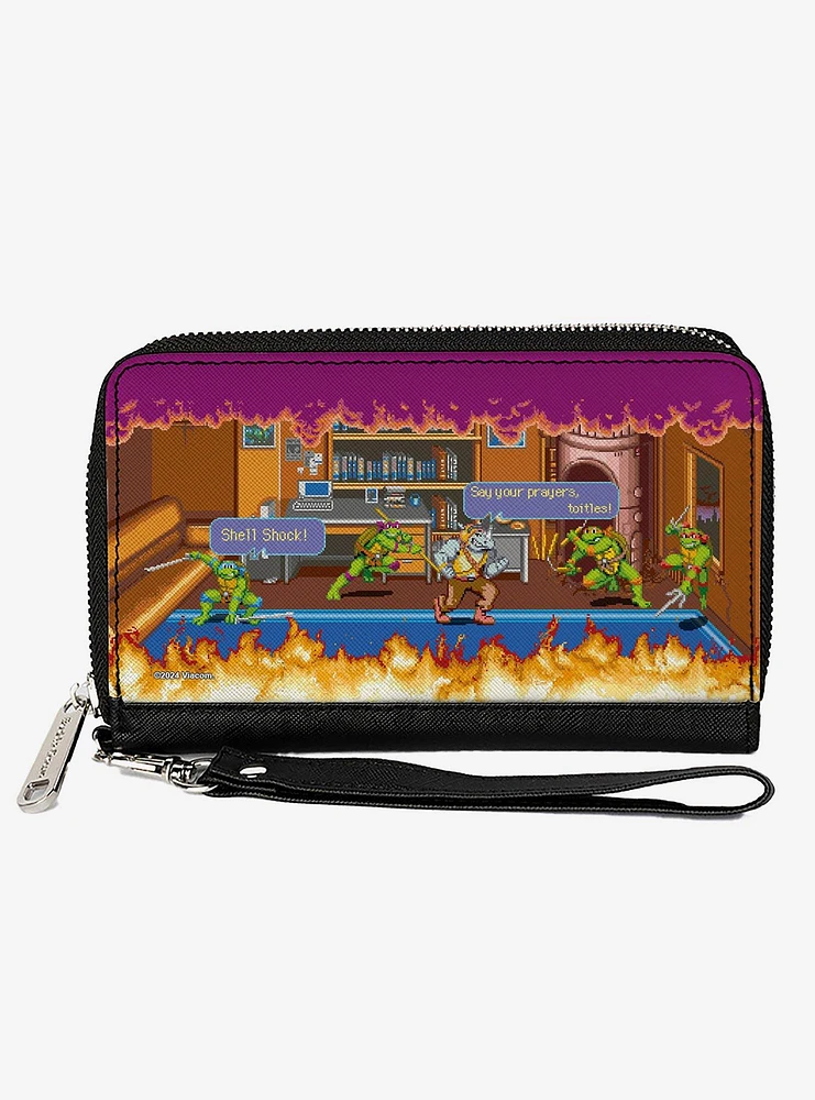 Teenage Mutant Ninja Turtles Battle Rocksteady Arcade Zip Around Wallet
