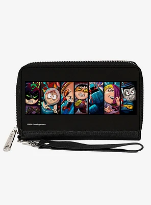 South Park The Fracture But Whole Player Pose Blocks Zip Around Wallet