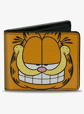 Garfield Smiling Face Character Close Up Bifold Wallet