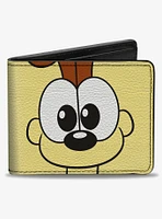 Garfield Odie Face Character Close Up Bifold Wallet