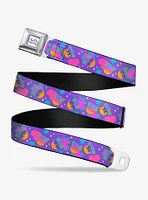 Furby Furbmojis and Icons Collage Seatbelt Buckle Belt