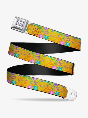 Furby Furbmoji and Furbish Phrases Icons Seatbelt Buckle Belt
