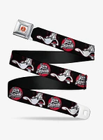 Looney Tunes Daffy Duck You're Despicable Seatbelt Buckle Belt