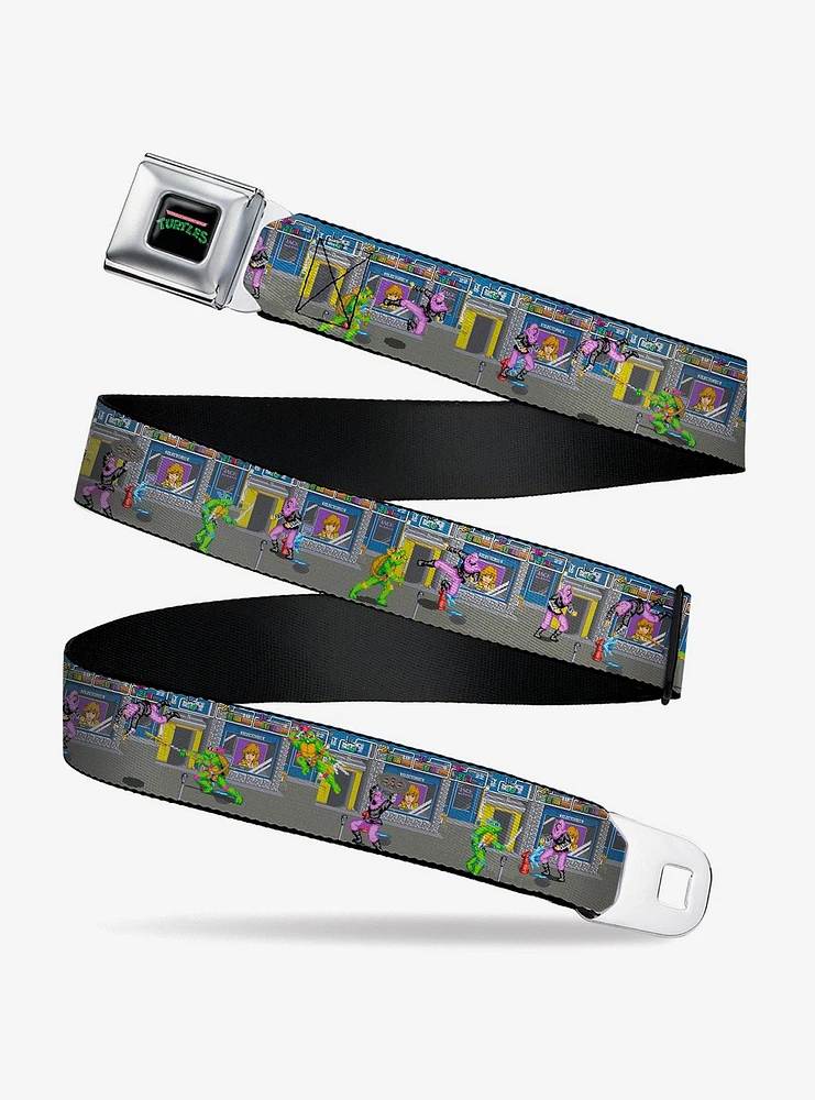 Teenage Mutant Ninja Turtles Battle Purple Soldier Arcade Seatbelt Buckle Belt