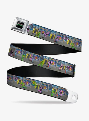 Teenage Mutant Ninja Turtles Battle Purple Soldier Arcade Seatbelt Buckle Belt