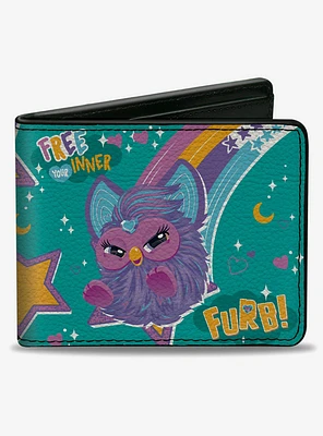 Furby Purple Furby Free Your Inner Furb Rainbow Bifold Wallet