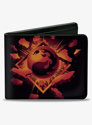 Magic: The Gathering Red Mana Fireball Icon and Logo Bifold Wallet