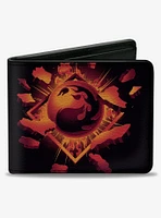 Magic: The Gathering Red Mana Fireball Icon and Logo Bifold Wallet