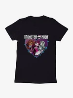 Monster High Stitched Heart Group Pose Womens T-Shirt