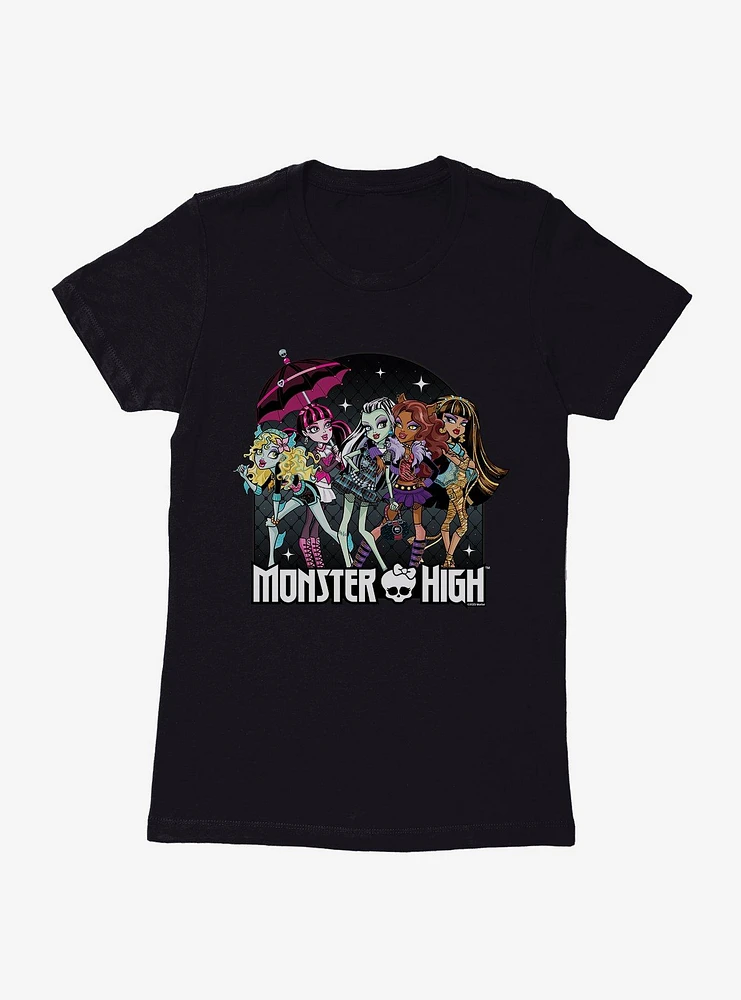 Monster High Night Sky Group Womens T-Shirt
