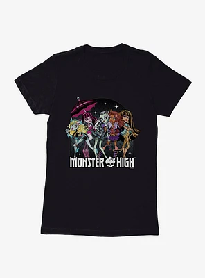 Monster High Night Sky Group Womens T-Shirt