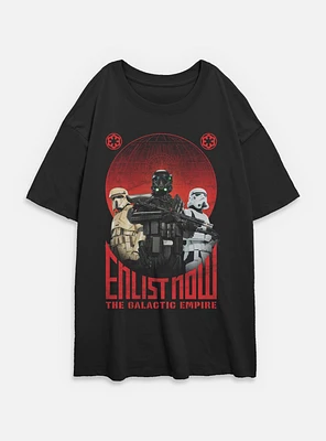 Star Wars Enlist Now Womens Oversized T-Shirt