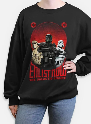 Star Wars Enlist Now Womens Oversized Sweatshirt