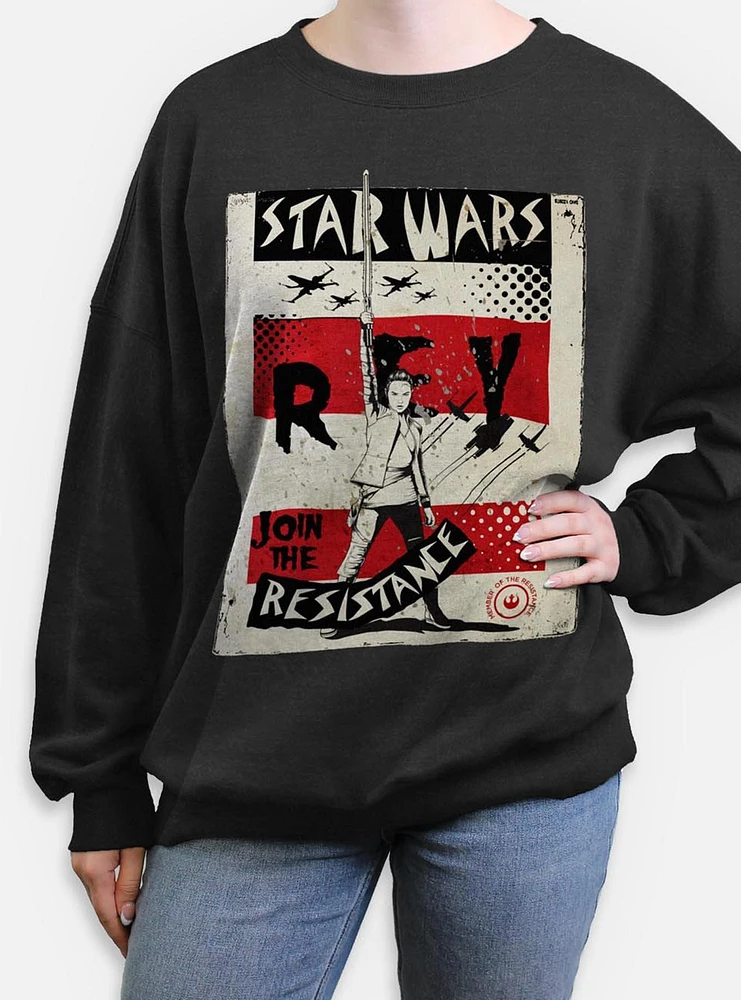 Star Wars Right Fist Womens Oversized Sweatshirt