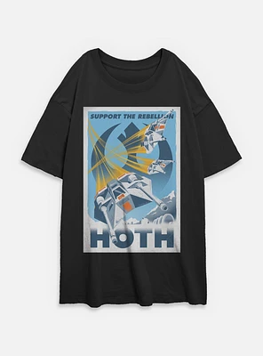 Star Wars Rebellion Support Womens Oversized T-Shirt