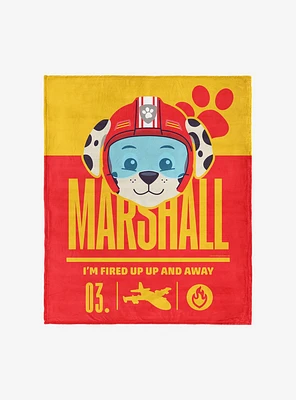 Paw Patrol Marshall Fired Up 40x50" Silk Touch Throw Blanket