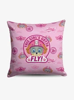 Paw Patrol Skye Badge Pattern Throw Pillow