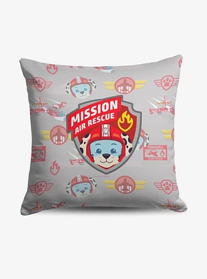 Paw Patrol Marshall Badge Pattern Throw Pillow